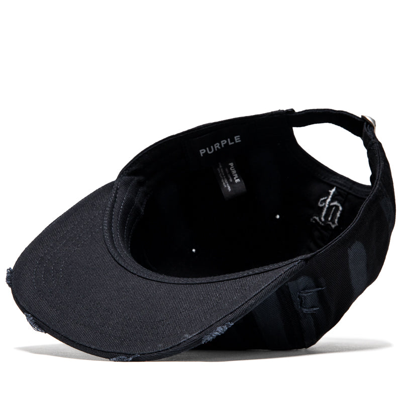 Purple Brand St. Violet Distressed Strapback - Black