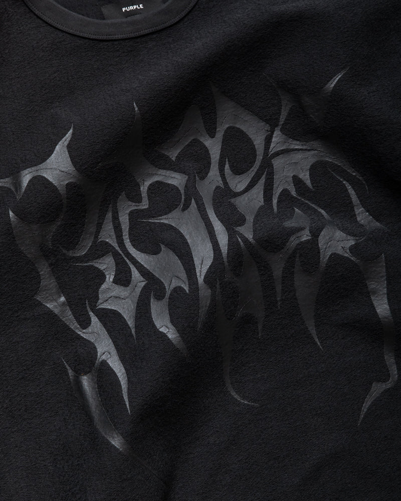 Purple Brand Jagged Wordmark Tee - Black