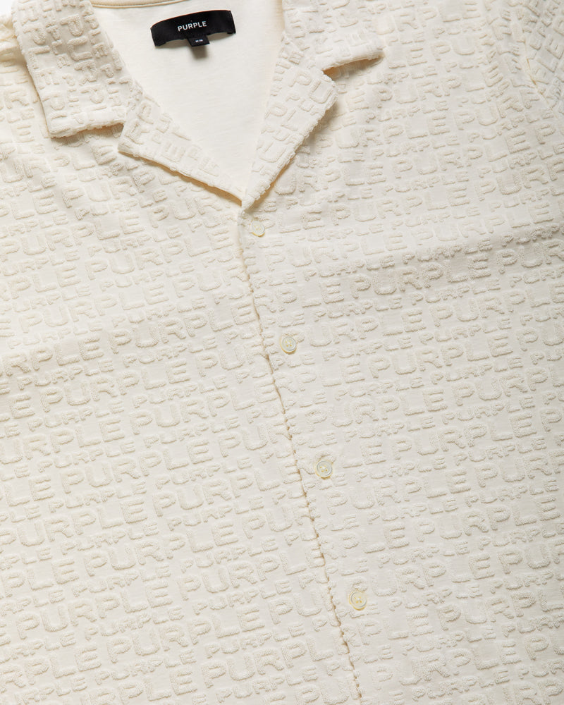Purple Brand Jacquard Terry Shirt - Off White