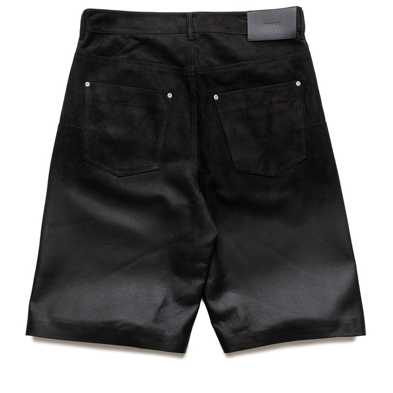 Purple Brand Leather Track Shorts - Black