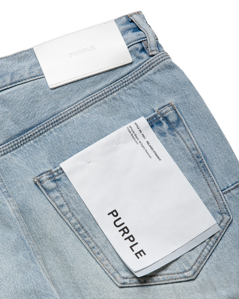 Purple Brand Mid Rise Straight Leg Mechanic Dirty Jean - Light Indigo