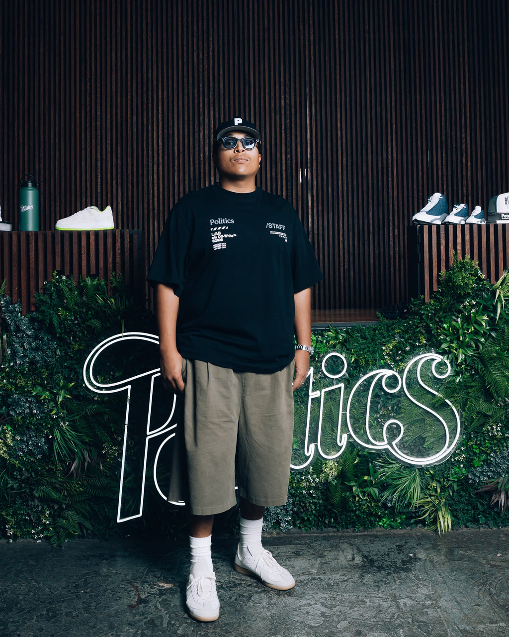 Politics x L/AB c/o Off-White Staff Tee - Black