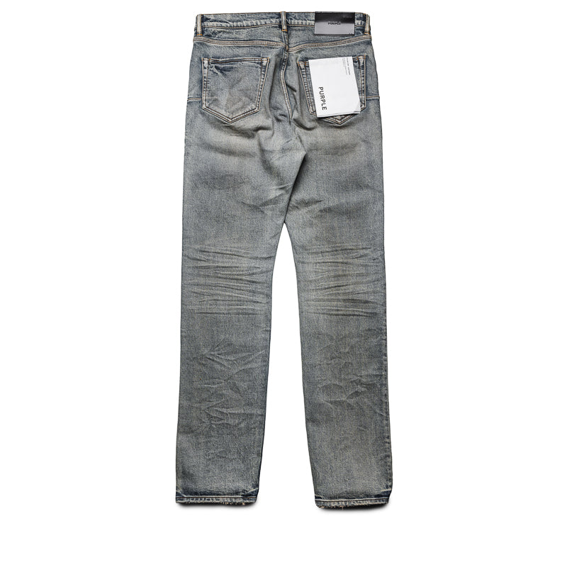 Purple Brand Mid Rise Slim Straight Leg Glow Dirty Jean - Light Indigo