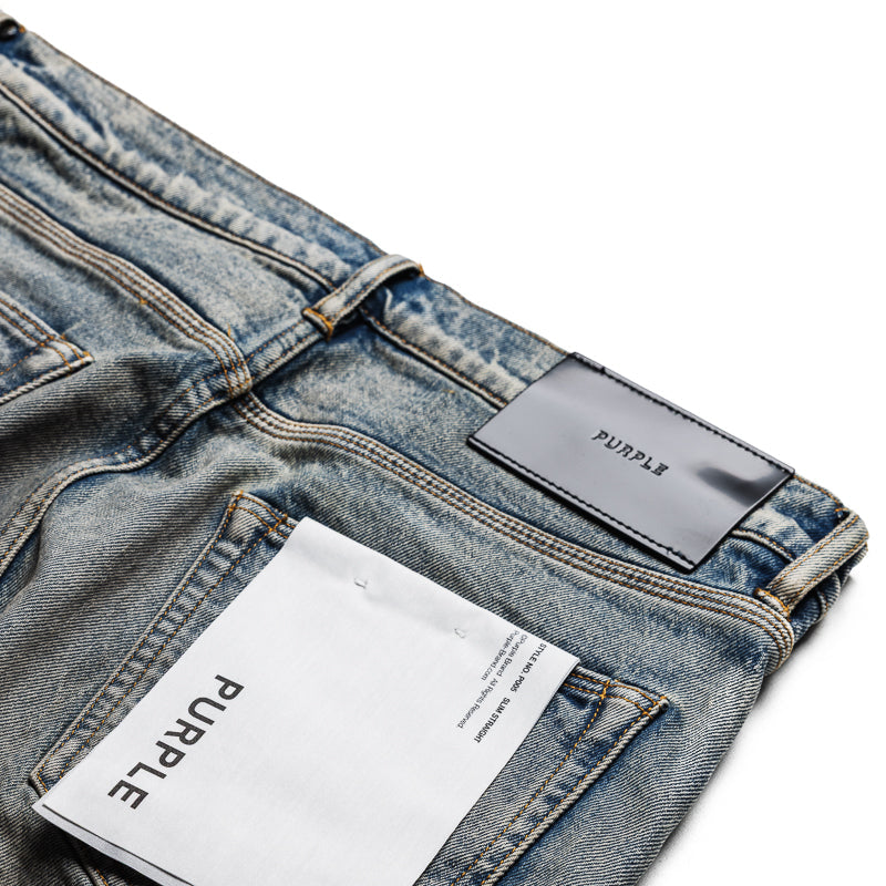 Purple Brand Mid Rise Slim Straight Leg Glow Dirty Jean - Light Indigo