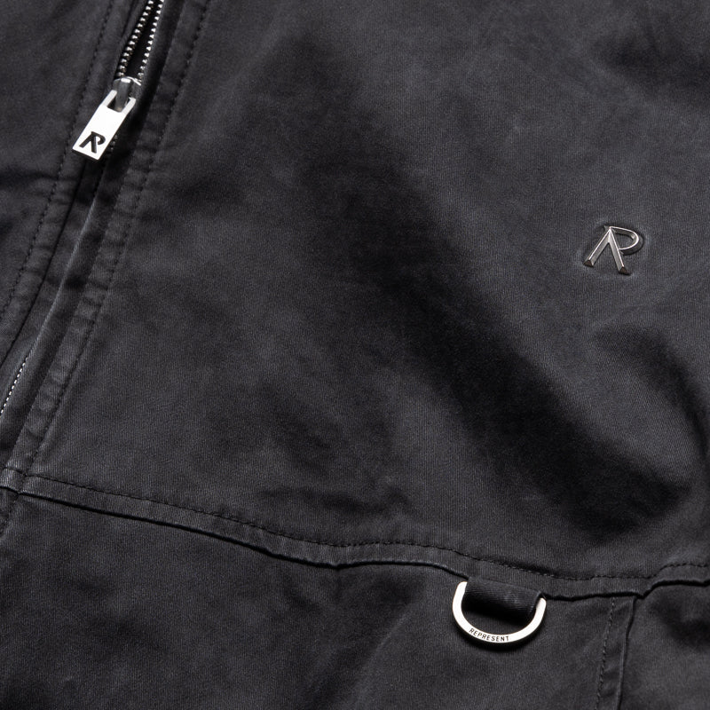 Represent Hooded Bomber - Washed Black
