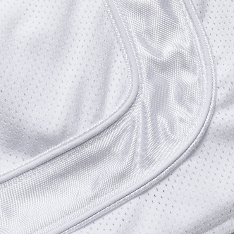 Rhude Mesh Piping Baggy Track Shorts - White/White