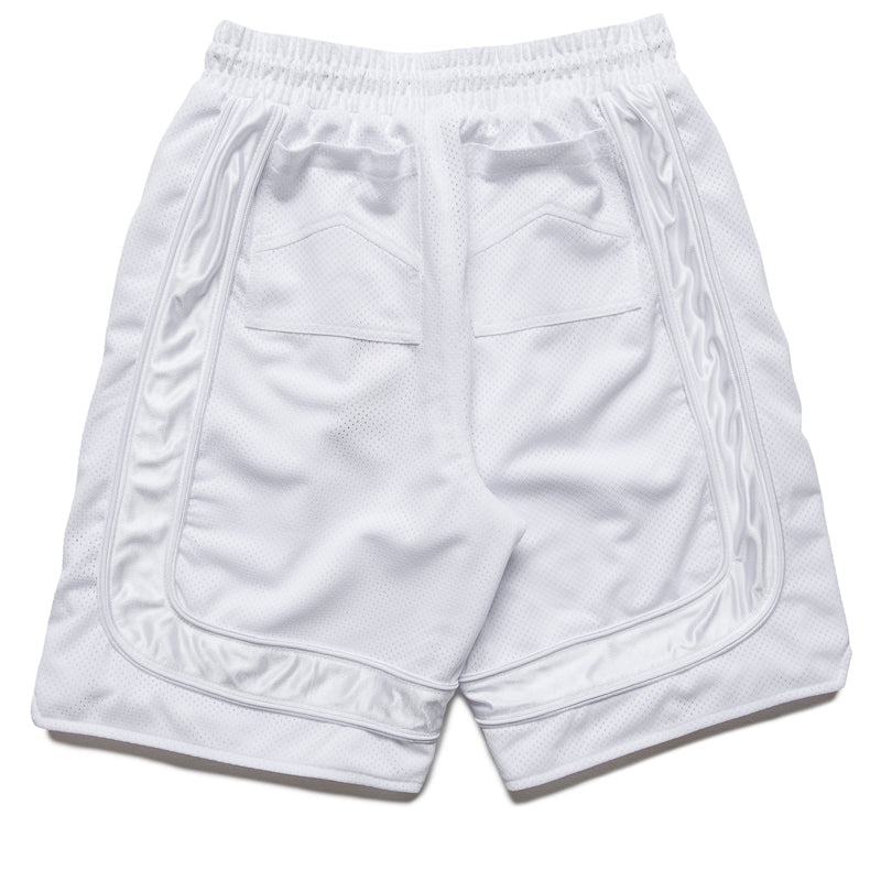 Rhude Mesh Piping Baggy Track Shorts - White/White