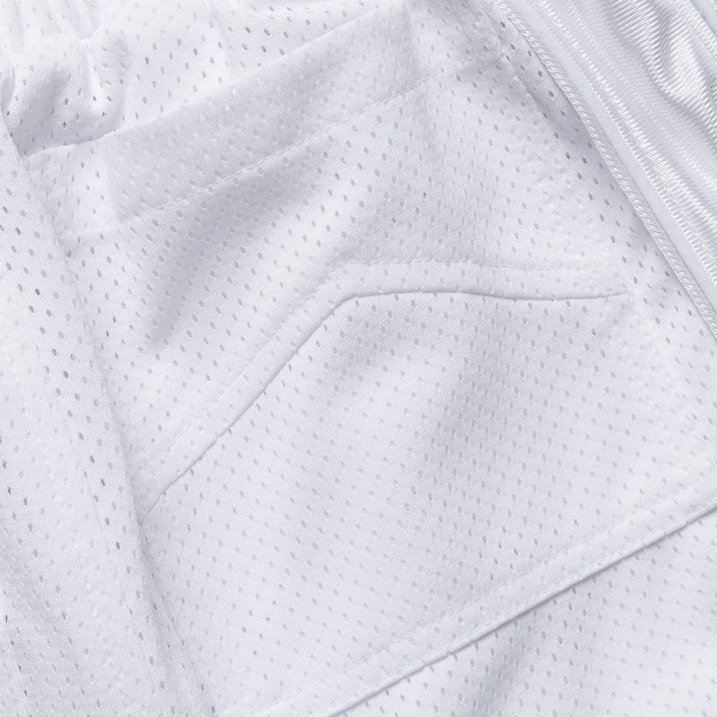Rhude Mesh Piping Baggy Track Shorts - White/White