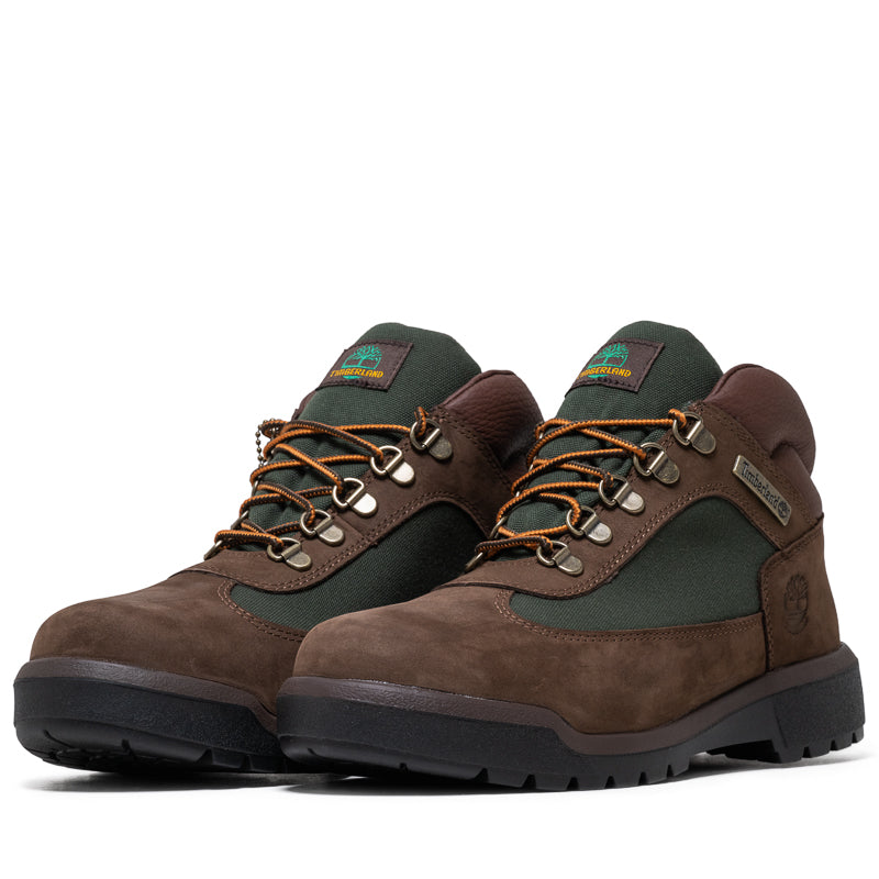 Timberland Re-Engineered Waterproof Field Boot - Dark Brown Nubuck/Green