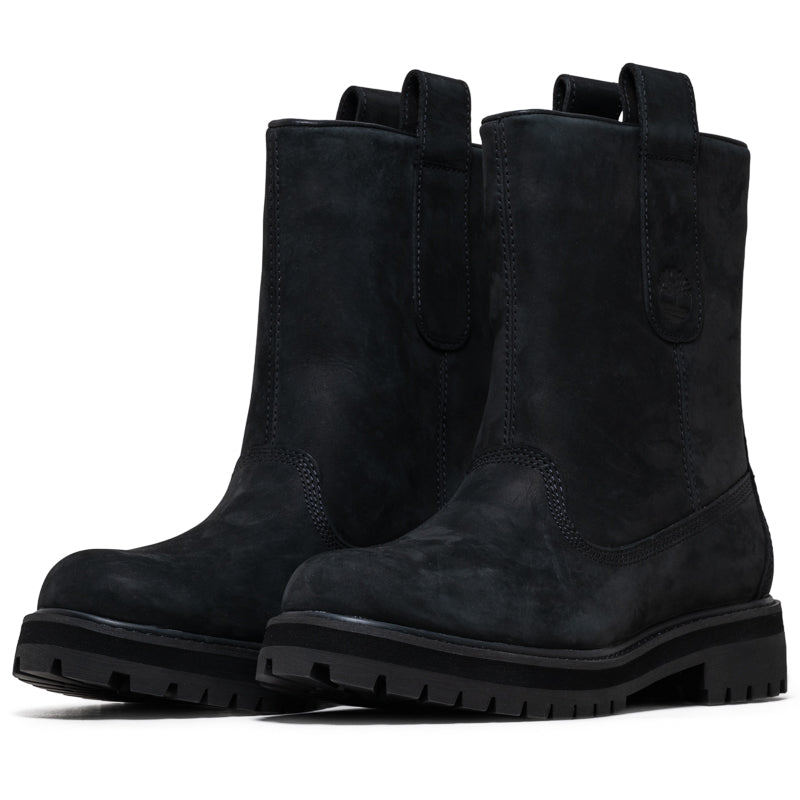 Timberland Heritage Pull On Boot - Black Nubuck/Black