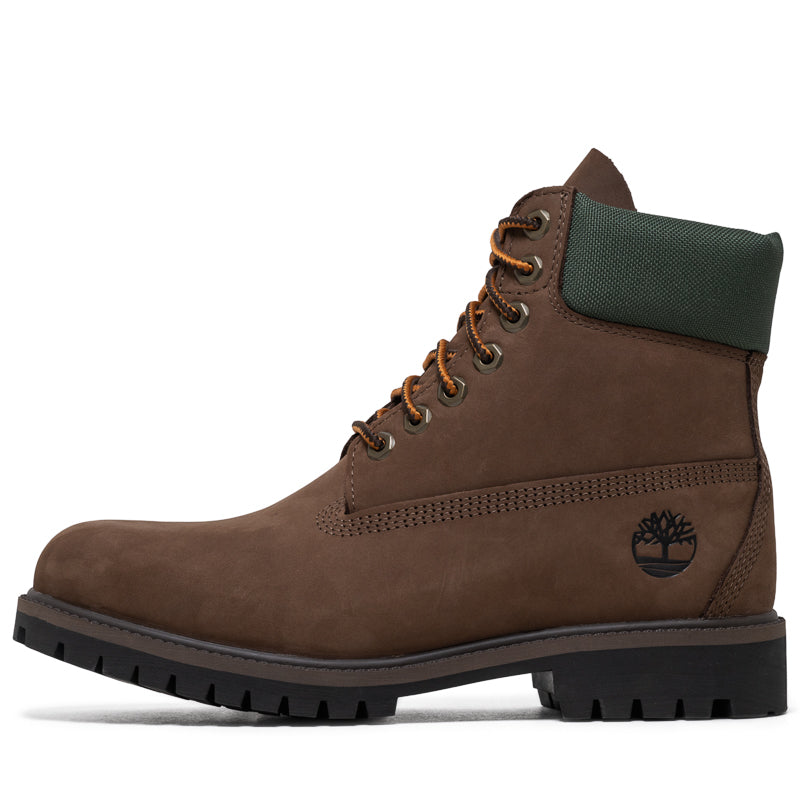 Timberland Heritage 6" Waterproof Boot - Dark Brown Nubuck/Gold