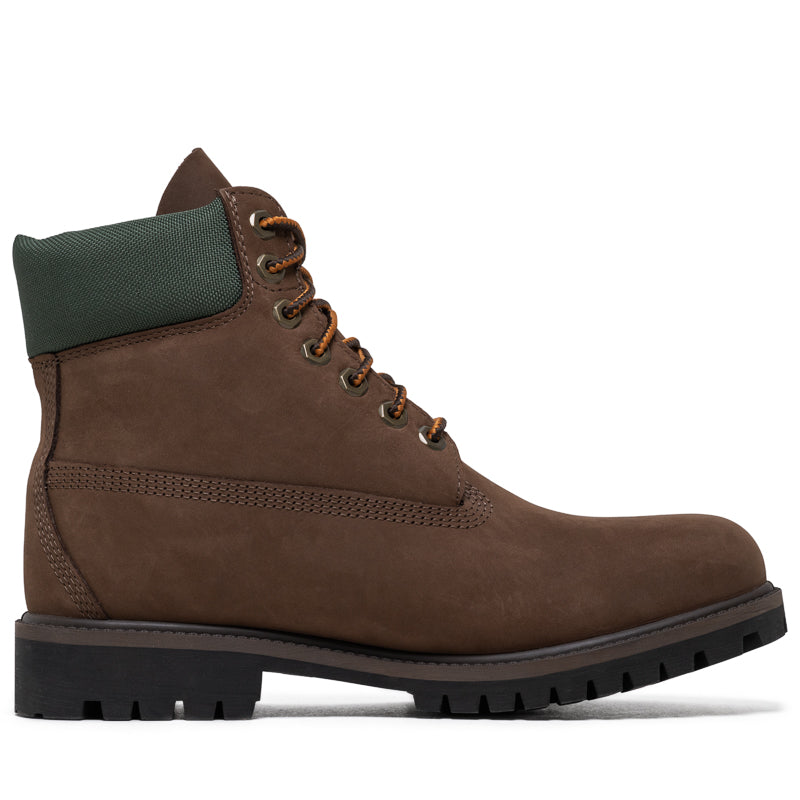 Timberland Heritage 6" Waterproof Boot - Dark Brown Nubuck/Gold