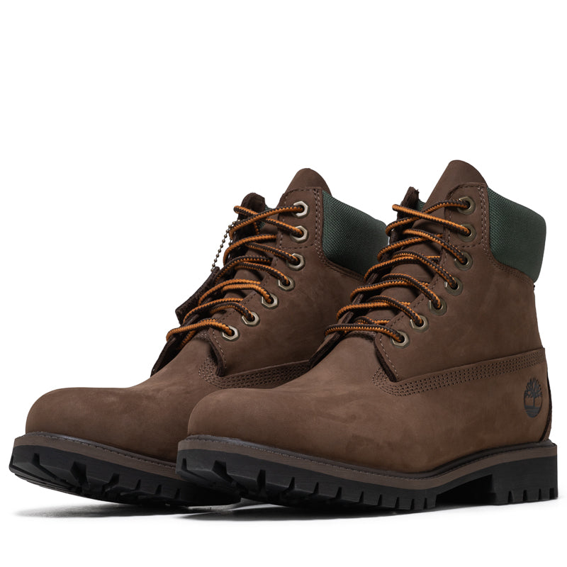 Timberland Heritage 6" Waterproof Boot - Dark Brown Nubuck/Gold