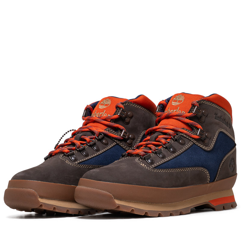Timberland Euro Hiker Mid Boot - Dark Brown Nubuck/Dark Blue