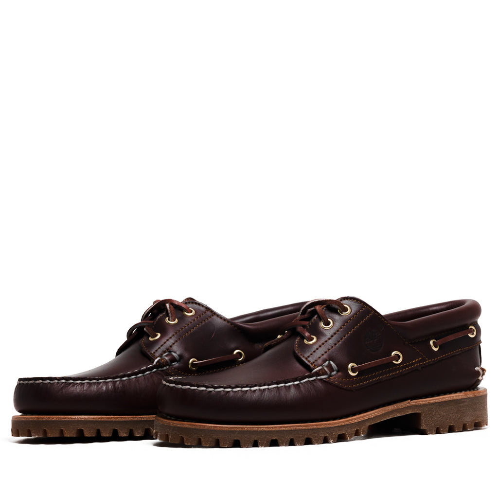 Timberland Authentic 3-Eye Lug Boat Shoe - Burgundy