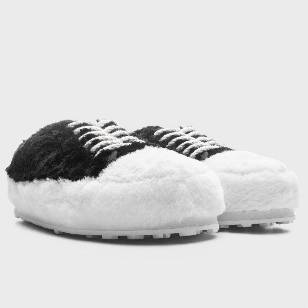 Black Teddy Tennis Sneaker - Lily White/Black