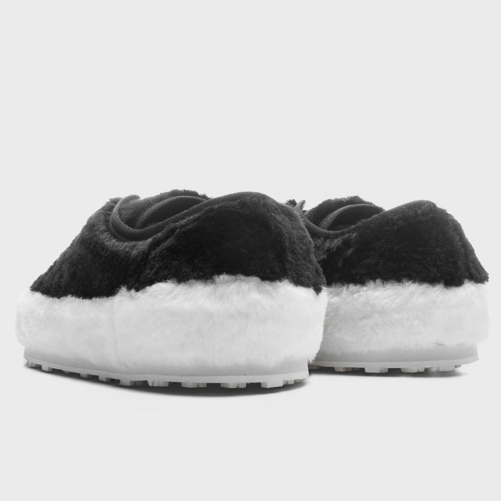 Black Teddy Tennis Sneaker - Lily White/Black