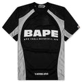 Solid Camo Jacquard Multilogo Relaxed Fit Football Jersey - Black