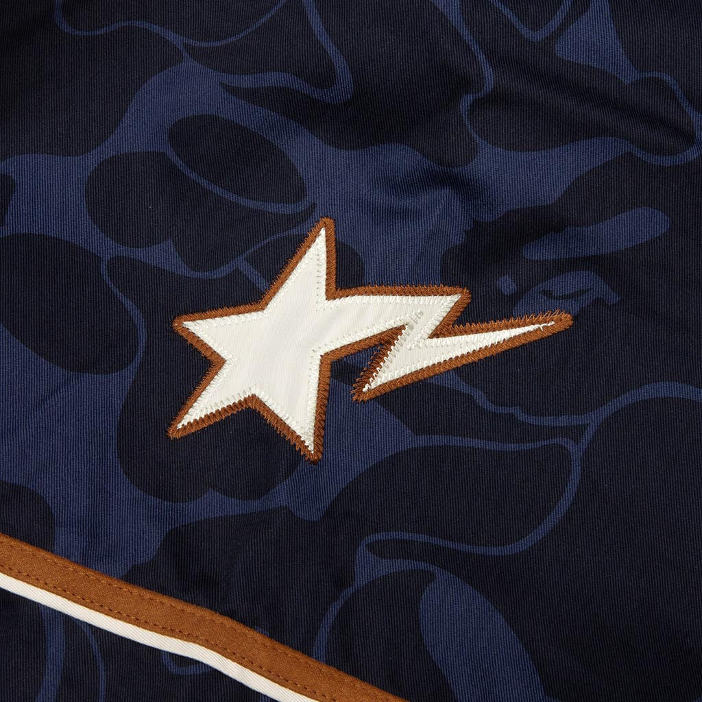 Solid Camo Multi Logo Baseball S/S Shirt - Navy