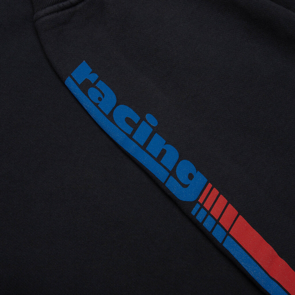 Split Petrol Logo Hoodie - Vintage Black/Red/Blue