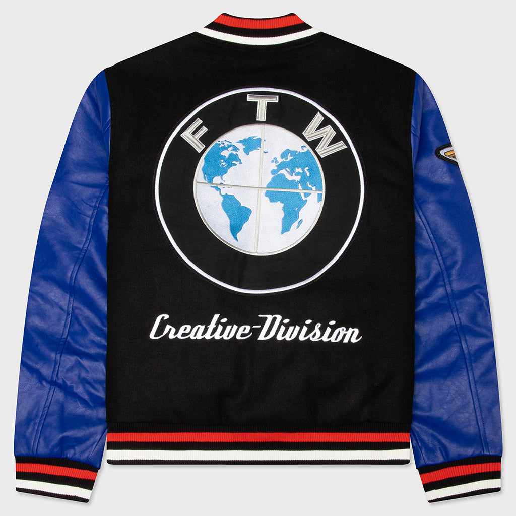 Sponsorship Varsity Jacket - Black/Blue