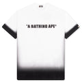 Spray Print Bathing Ape Logo Relaxed Fit Tee - Black