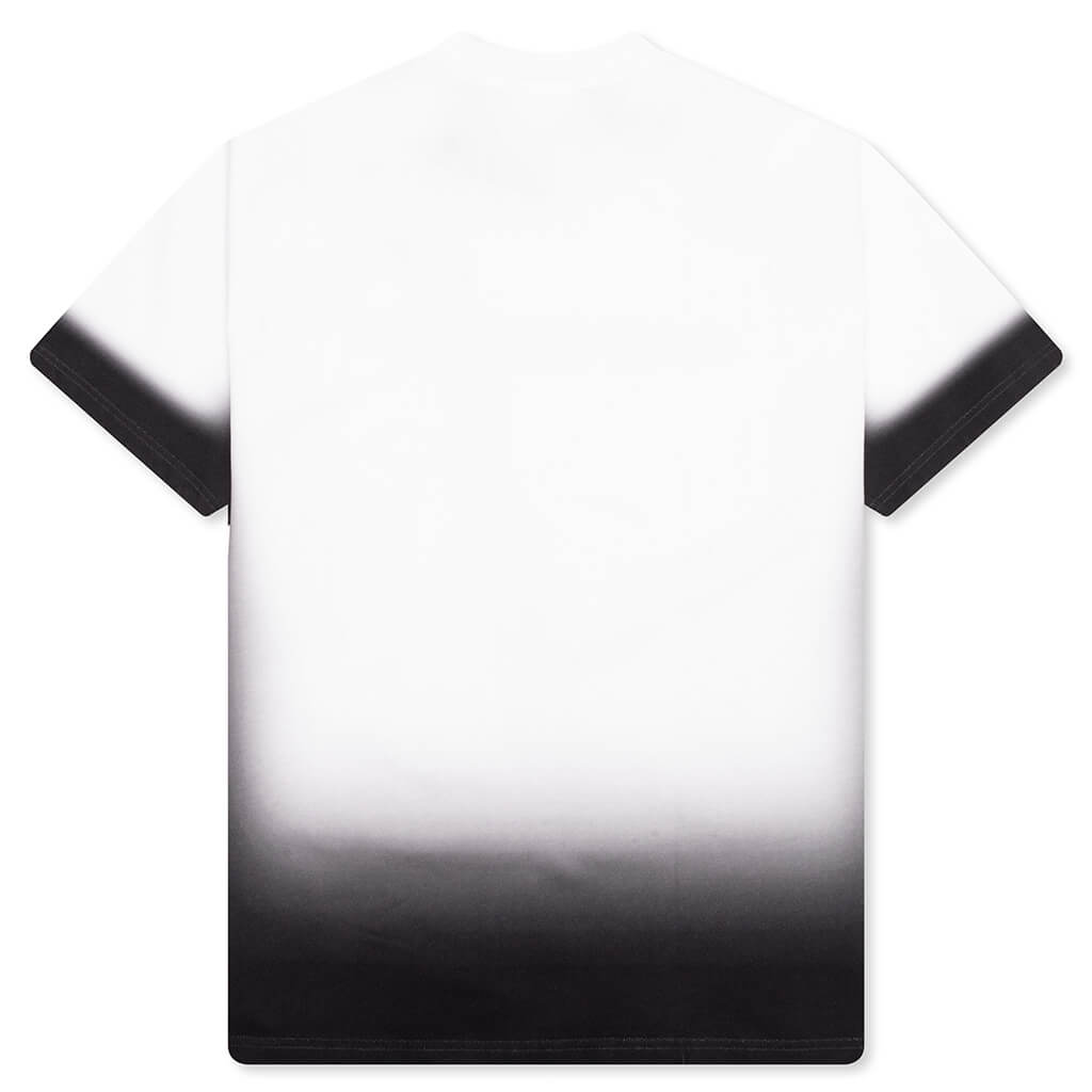 Spray Print Bathing Ape Logo Relaxed Fit Tee - Black