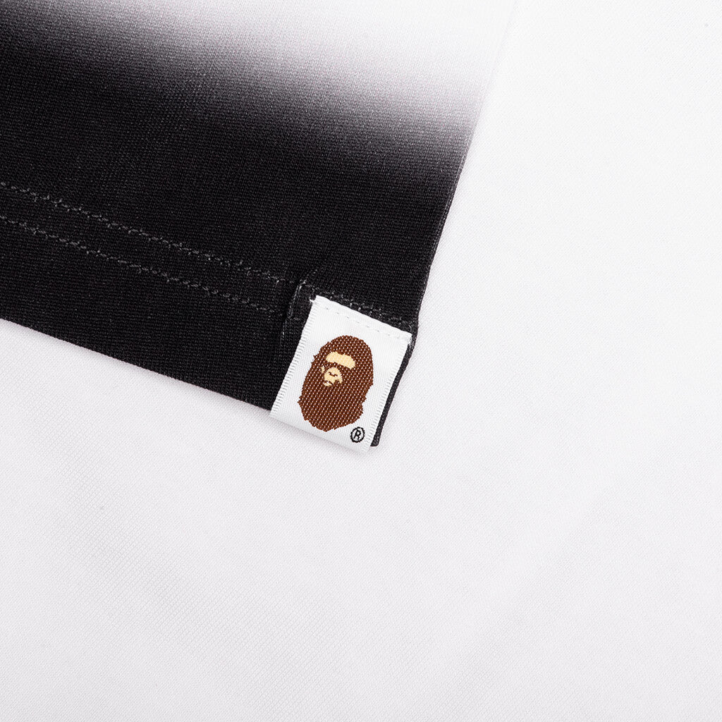 Spray Print Bathing Ape Logo Relaxed Fit Tee - Black