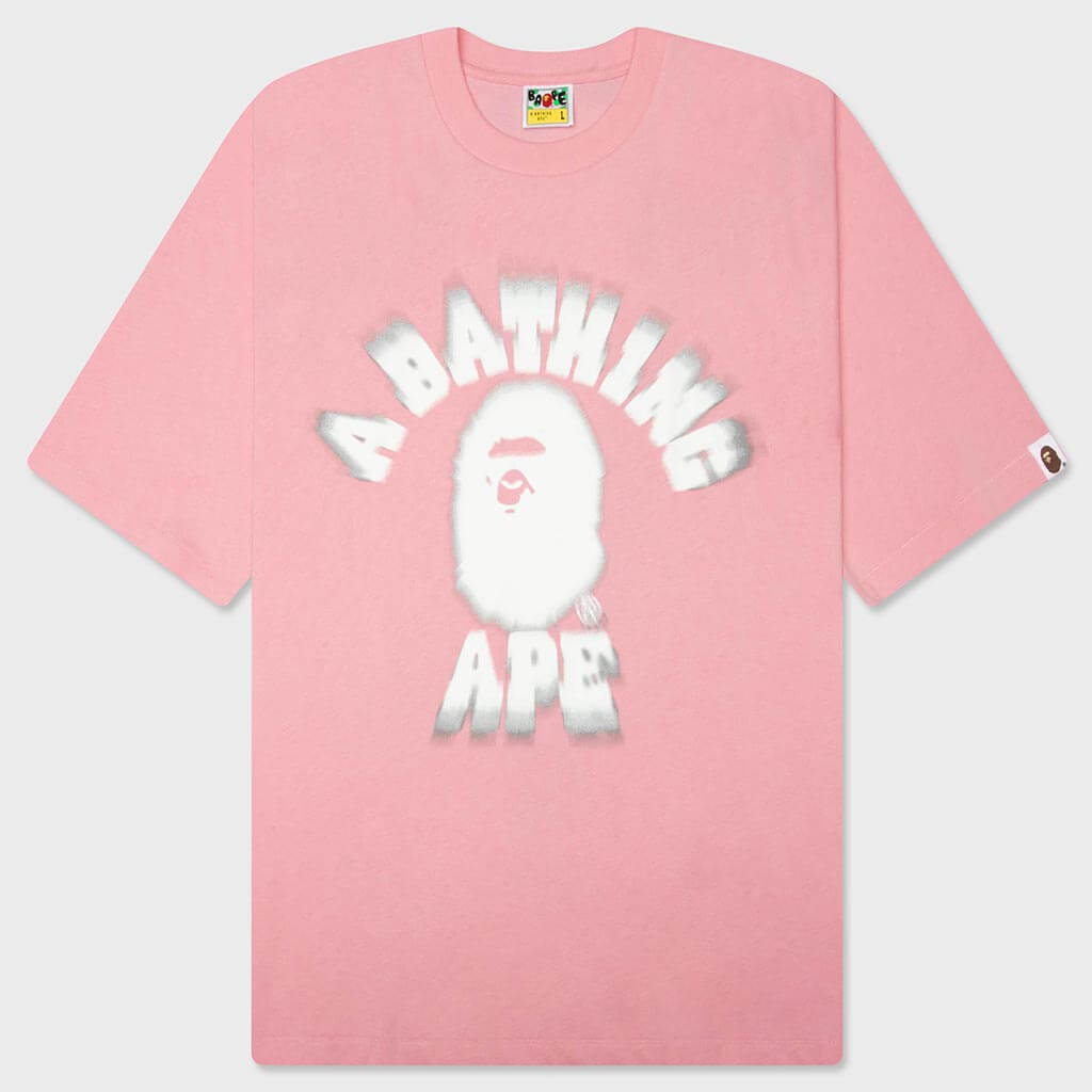 Spray College Relaxed Fit Tee - Pink