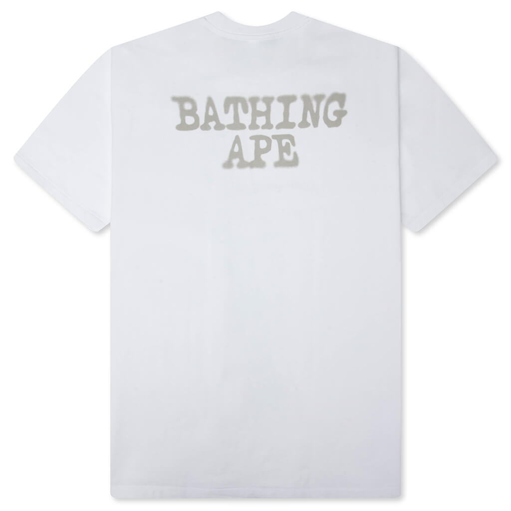 Spray Paint Ape Head Relaxed Fit Tee #1 - White