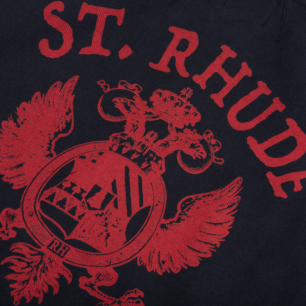 St. Rhude Seal Zip Up Hoodie - Vintage Black/Red