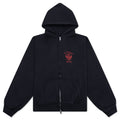 St. Rhude Seal Zip Up Hoodie - Vintage Black/Red