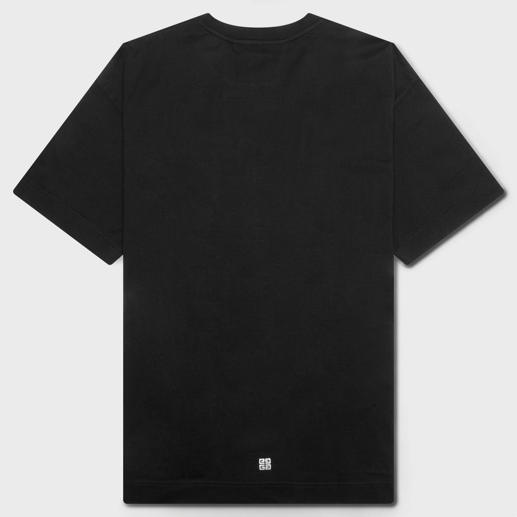 Flowers Cotton T-Shirt - Black