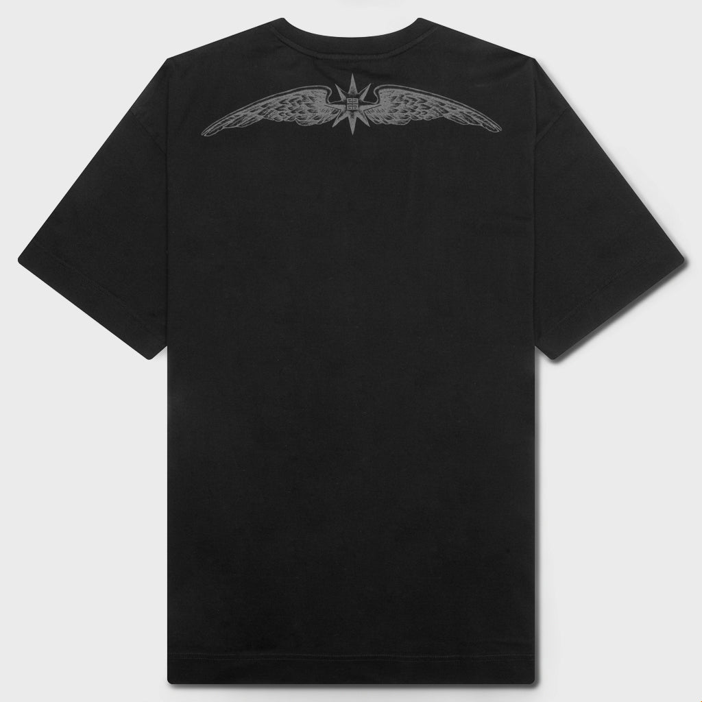 Wings Cotton T-Shirt - Black