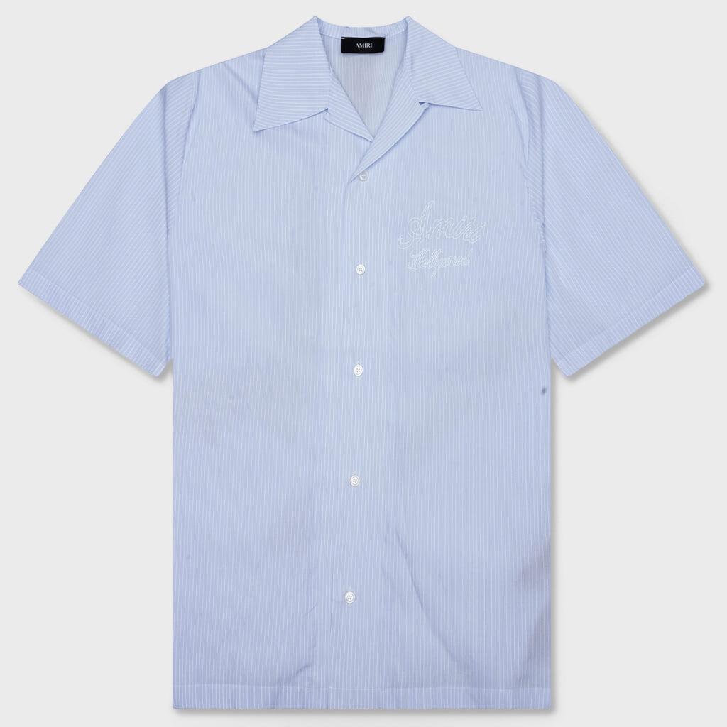 Starburst Poplin Camp Shirt - Ashley Blue