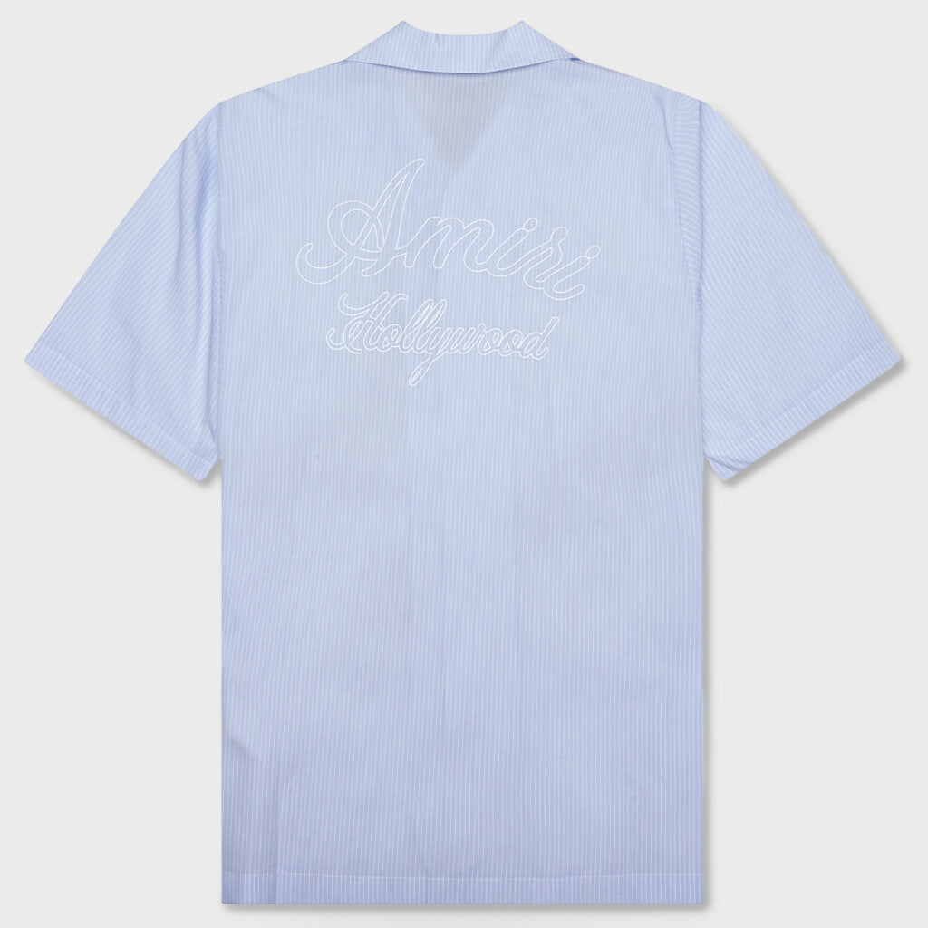 Starburst Poplin Camp Shirt - Ashley Blue