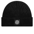 Full Rib Wool Beanie - Black