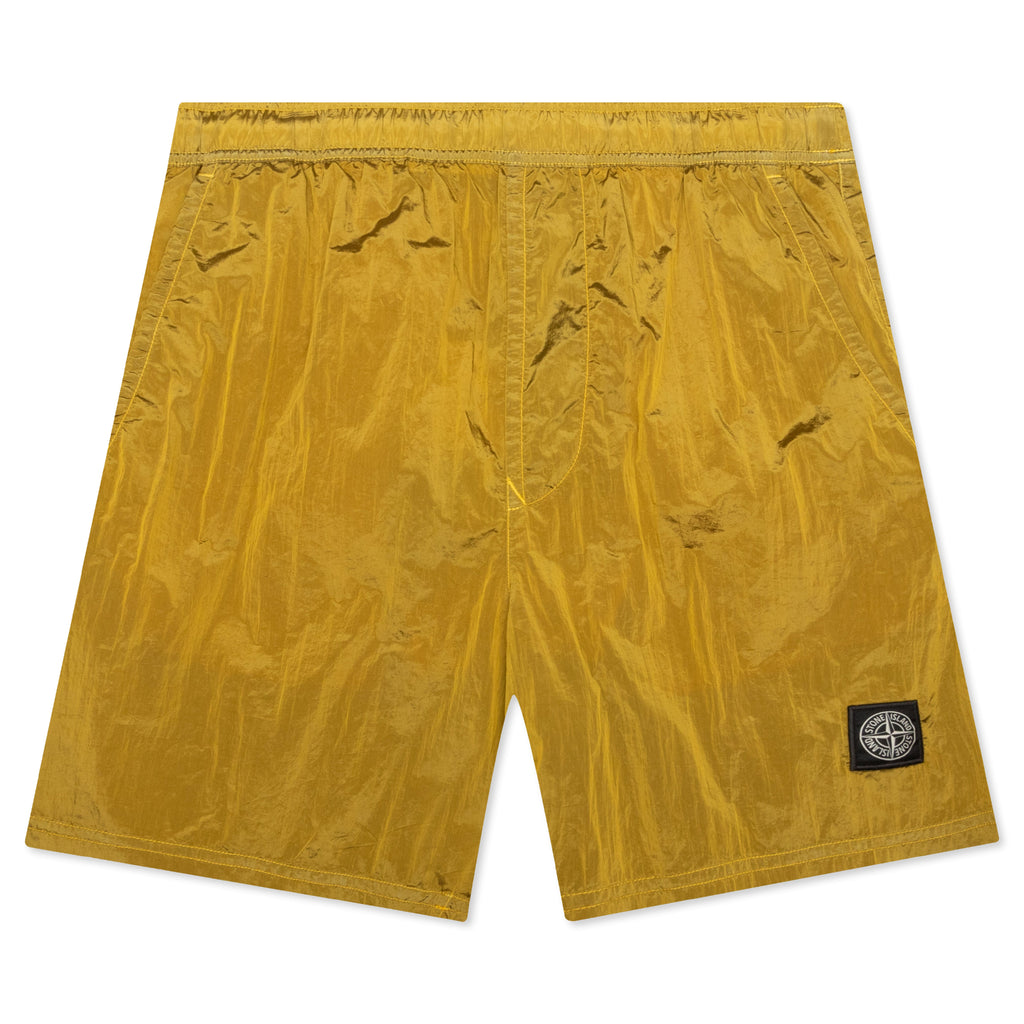 Nylon Metal Shorts - Yellow