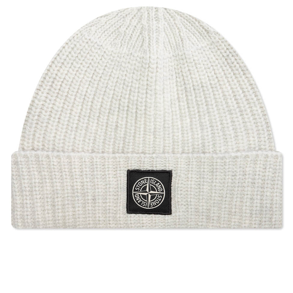 Ribbed Geelong Wool Beanie - Melange Grey