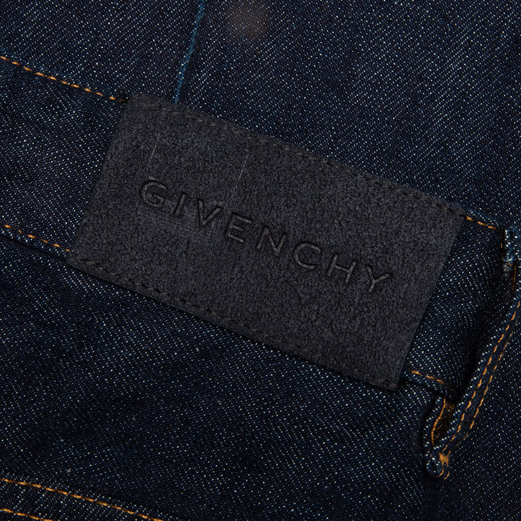Straight Leg Jeans - Dark Blue
