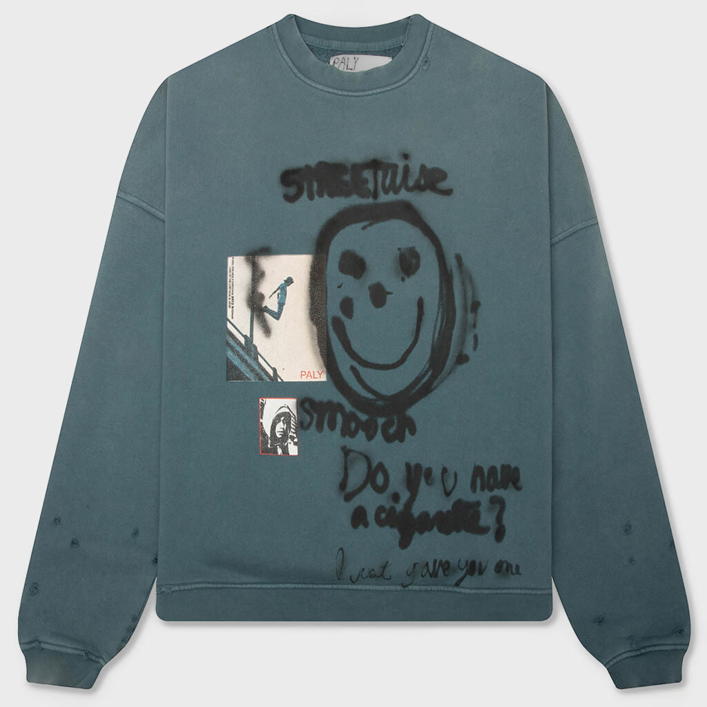 Streetwise Airbrush Crewneck - Teal