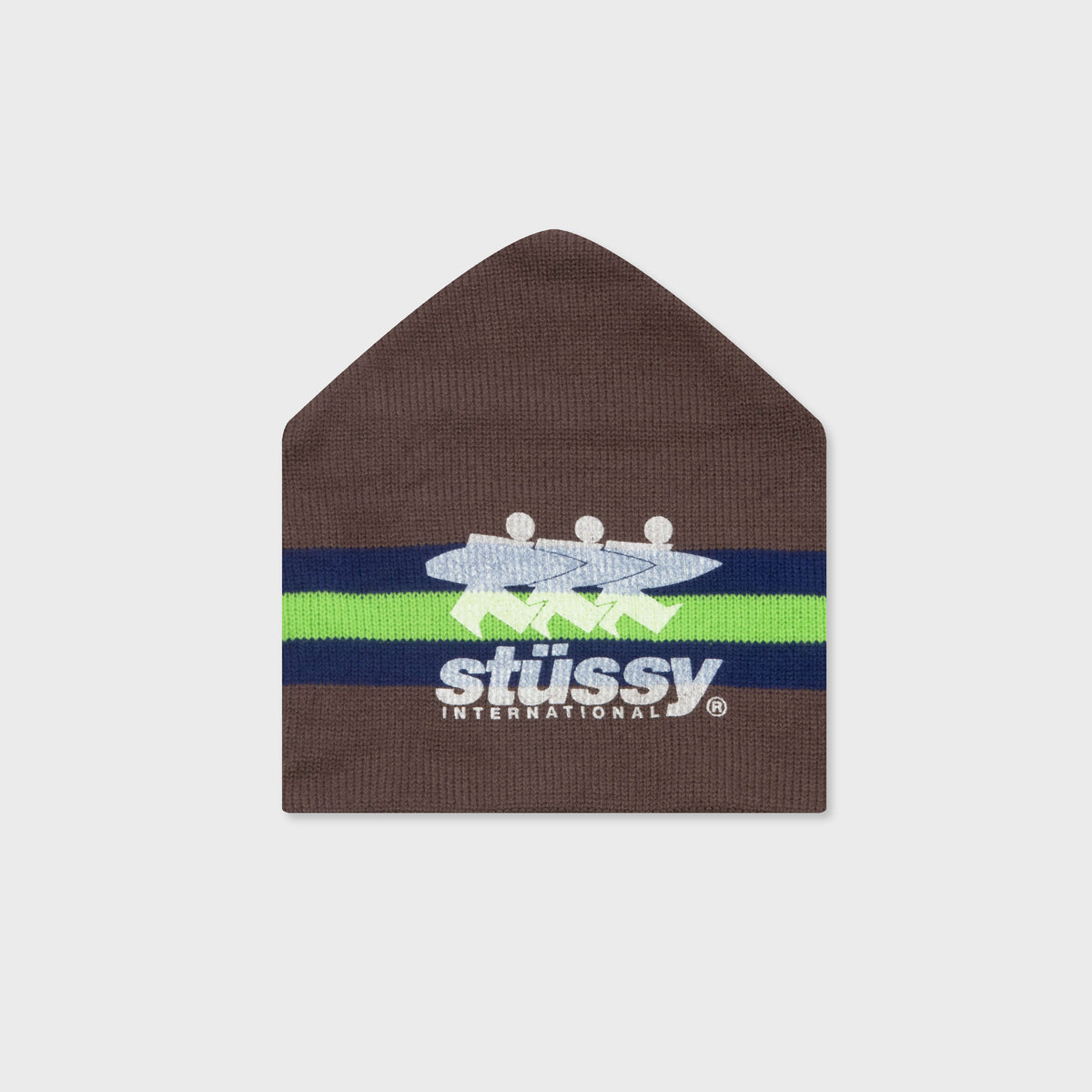 Stripe Ski Beanie - Tan