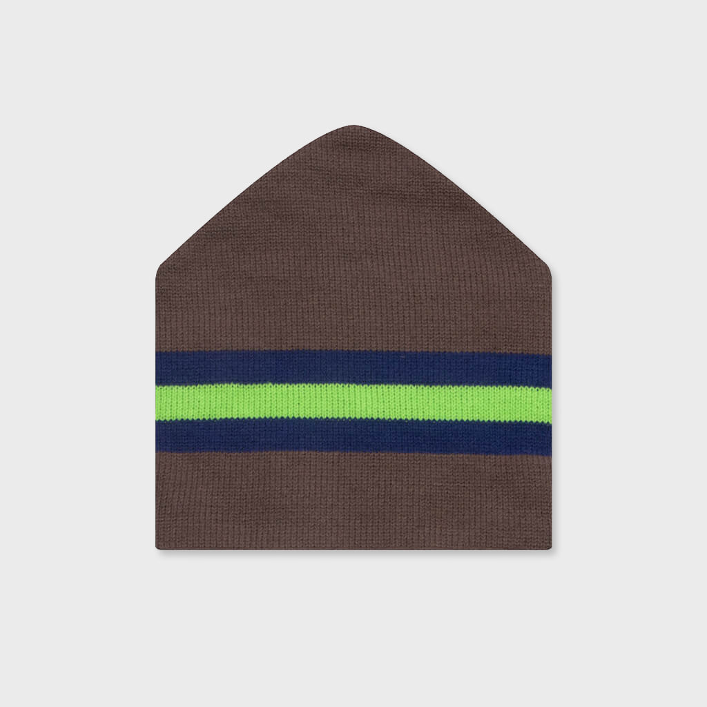 Stripe Ski Beanie - Tan
