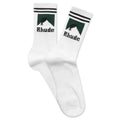 Striped Moonlight Sock - White/Navy/Green