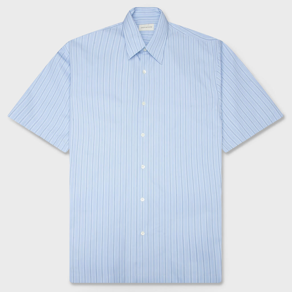 Striped Cassidye M.W. Shirt - Light Blue