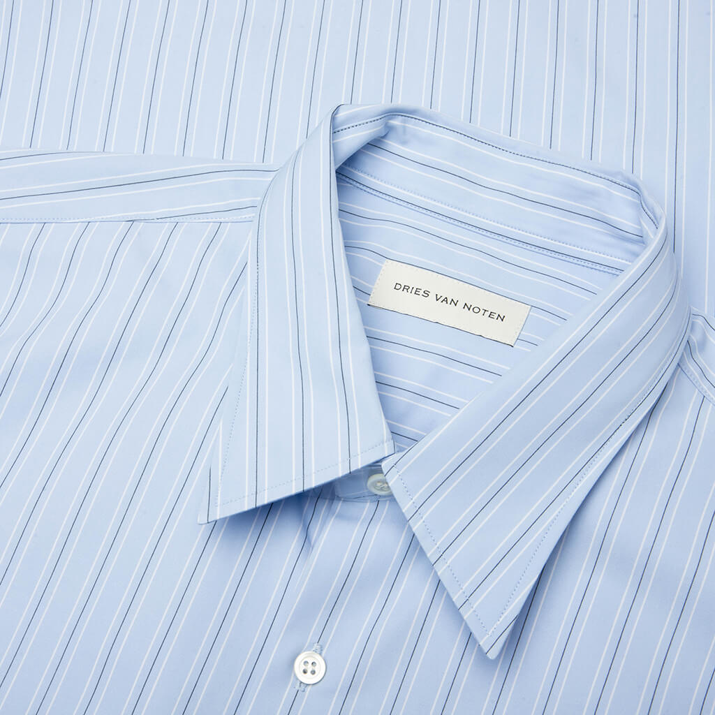 Striped Cassidye M.W. Shirt - Light Blue