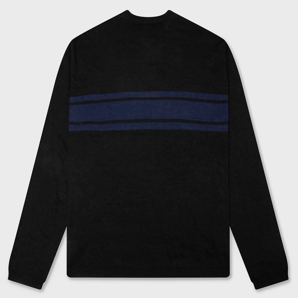 Lightweight Striped Sweater - Black