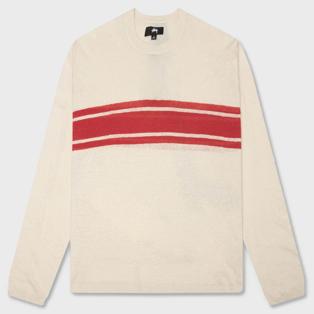 Lightweight Striped Sweater - Bone