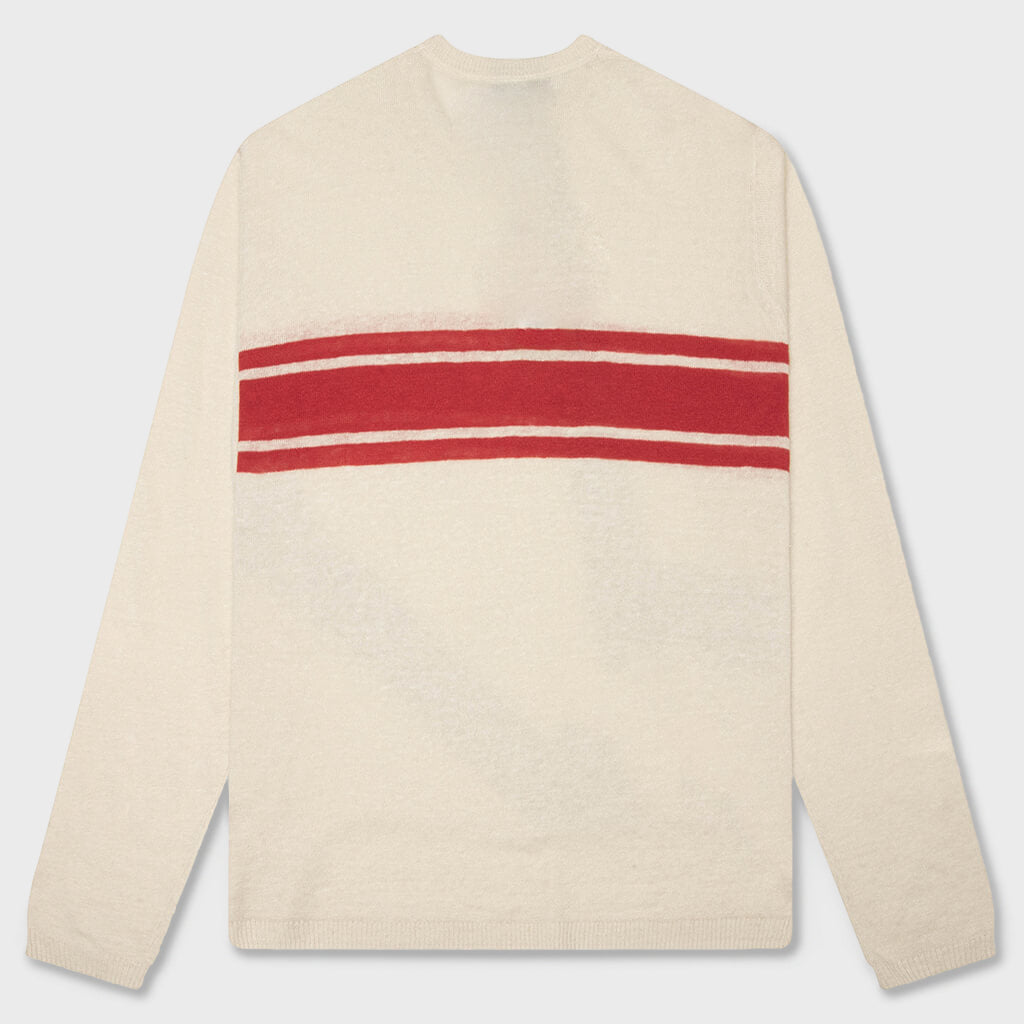 Lightweight Striped Sweater - Bone