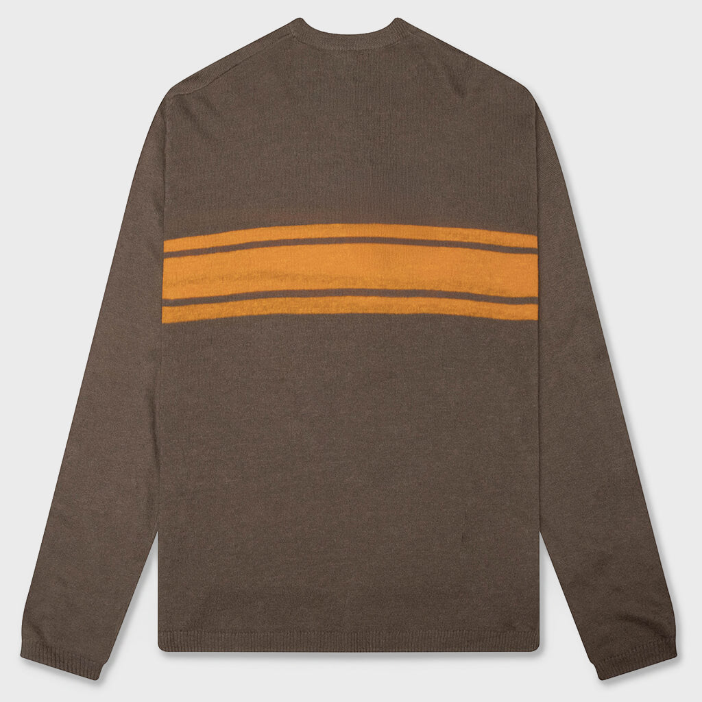 Lightweight Striped Sweater - Brown
